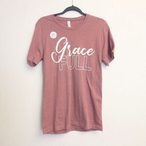 Grace FULL Women's Graphic Tee Short Sleeve Mauve Size Small NEW